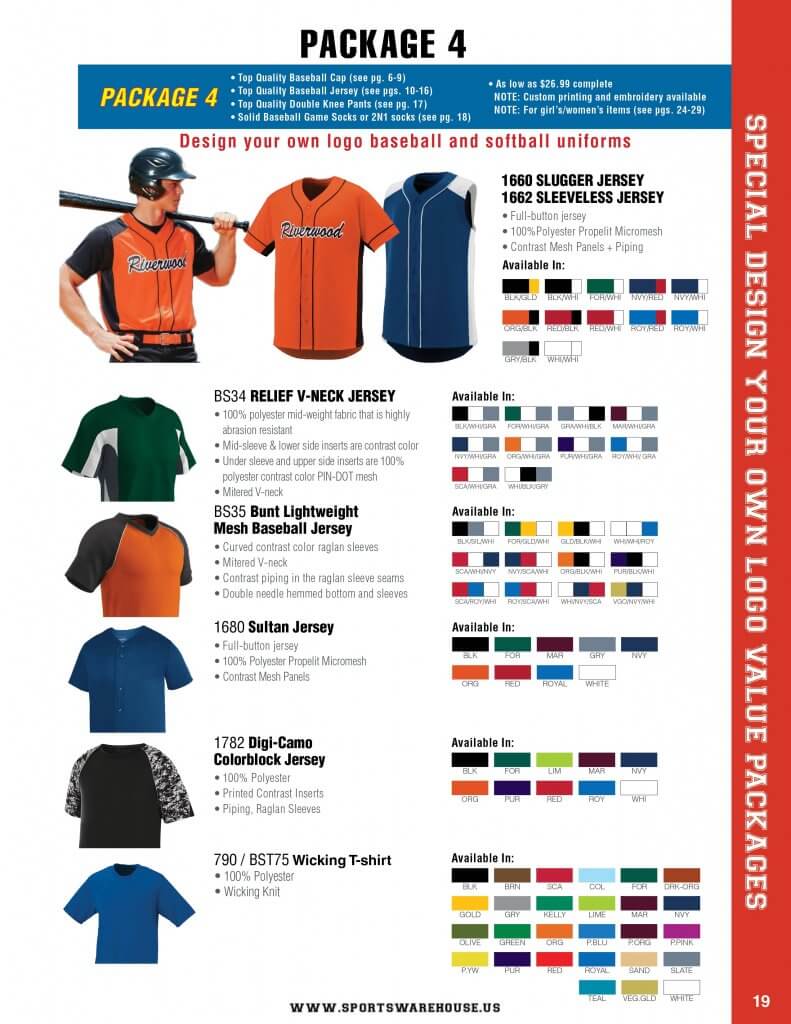 Design Your Own Logo Uniform Packages Sports Warehouse
