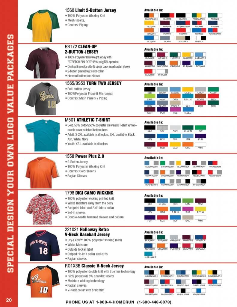 Design Your Own Logo Uniform Packages Sports Warehouse